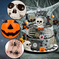 44PCS Halloween Cake Toppers with Spider Bat Castle Pumpkin Skull - Halloween - image 4