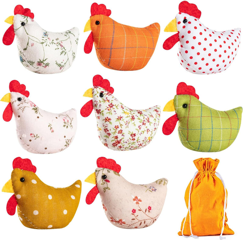 ZEBNYYA 8 chicken bean bags for kids in assorted colors with carry bag