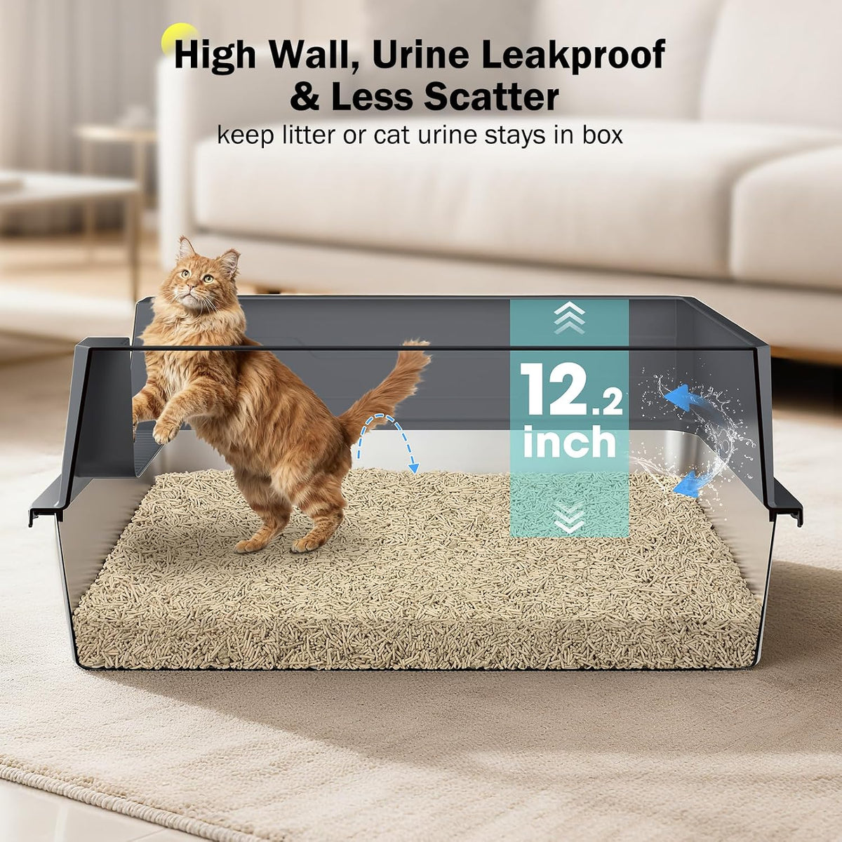 Stainless Steel Litter Box - Dark Grey / XXXL - image 4