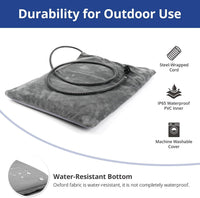Outdoor Cat Heating Pad, 15.7" x 11.8", 30W, Grey – Essentials for Cats - Gray / 35.4"L x 23.6"W - image 4