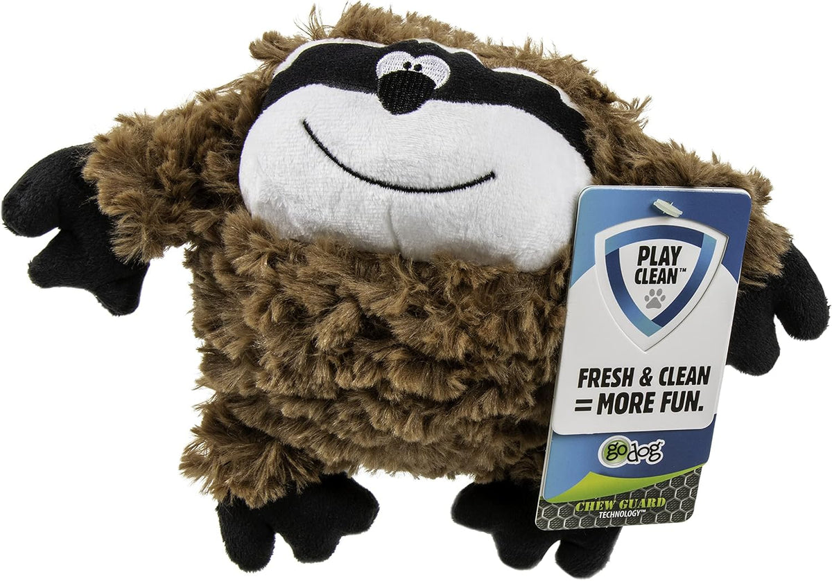 goDog Checkers Elephant Tough Plush Toy with Chew Guard Technology - PlayClean - Sloth (Brown) / Small - image 4