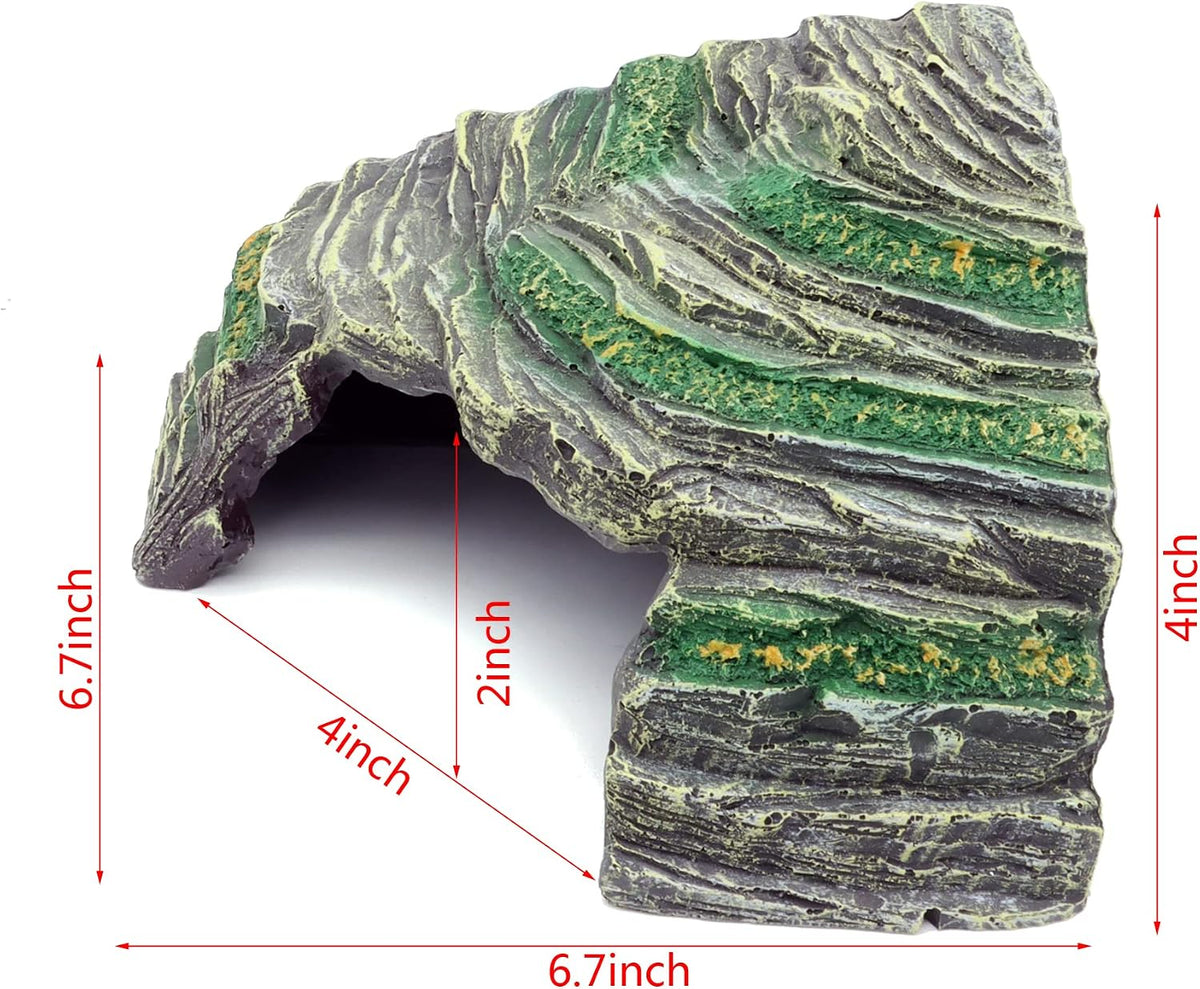 Extra Large Resin Reptile Hideouts Cave Habitat Decor – Essentials for Reptiles And Amphibians - D- Medium - image 2