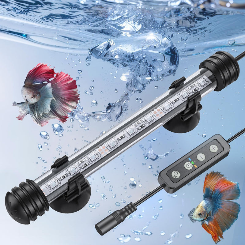 Pawfly 1.8 W Aquarium LED Light 7.5 Inch Underwater Fish Tank Light - PRO (Timing Function) / 7.5 Inch