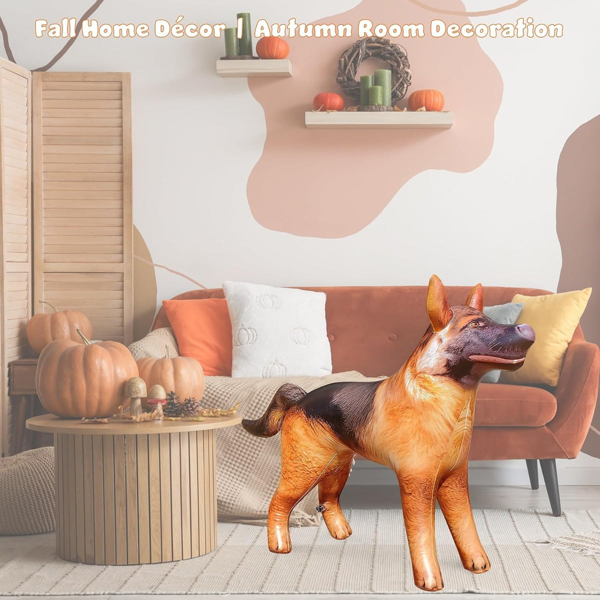 Jet Creations 37" Inflatable Standing Cow - German Shepherd: Black Tan - image 4