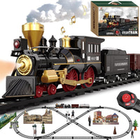 Electric Train Sets for Boys Girls Metal Alloy Christmas Trains Toys - Silver Rc Train Luxury Tracks