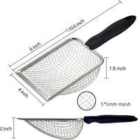 Cat Litter Scoop Stainless Steel Mesh Scooper Long Handle Deep Shovel - Hole:5mm/Regular Cat Litter Scoop - image 2
