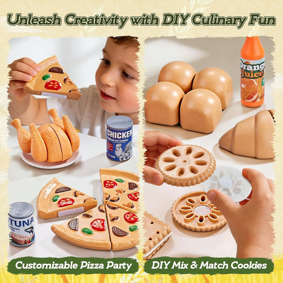LAUGIGLE Pretend Play Food for Kids Kitchen - Pink / 13 x 8 x 5 in - image 4