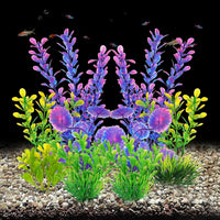 AQUANEAT Artificial Fish Tank Plants - Purple - image 2