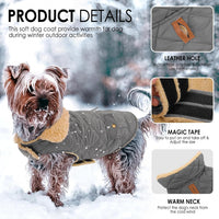 Dog Winter Coats for Small Dogs Puppies - Solid Grey / Small - image 2