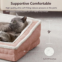 Cat Couch for Pets, Washable Cat Beds for Indoor Cats - Pink / 26"L x 20"W x 9"Th - image 3
