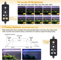 hygger 18W LED Aquarium Light, Sunrise Sunset Mode - 12"- 18" (14W) - image 4
