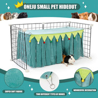 Guinea Pig Hideout, Guinea Pig Corner Hideout - Green / 23"L x 11.7"W x 11.2"TH - image 3