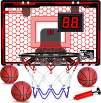 HopeRock Indoor Basketball Hoop for Kids - LED Basketball Hoop & Scoreboard