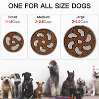 Feedoo Slow Feeder Dog Bowl-2Cups for Medium Breeds - Spiral-2Pack / M 2~2.5Cups - image 2