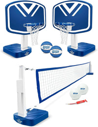 GoSports Splash Hoop 2-in-1 Full Court Pool Basketball & Volleyball