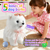Marsjoy Samoyed Walking Dog Toy for Kids Singing Talking Puppy Barks - Samoyed - image 4