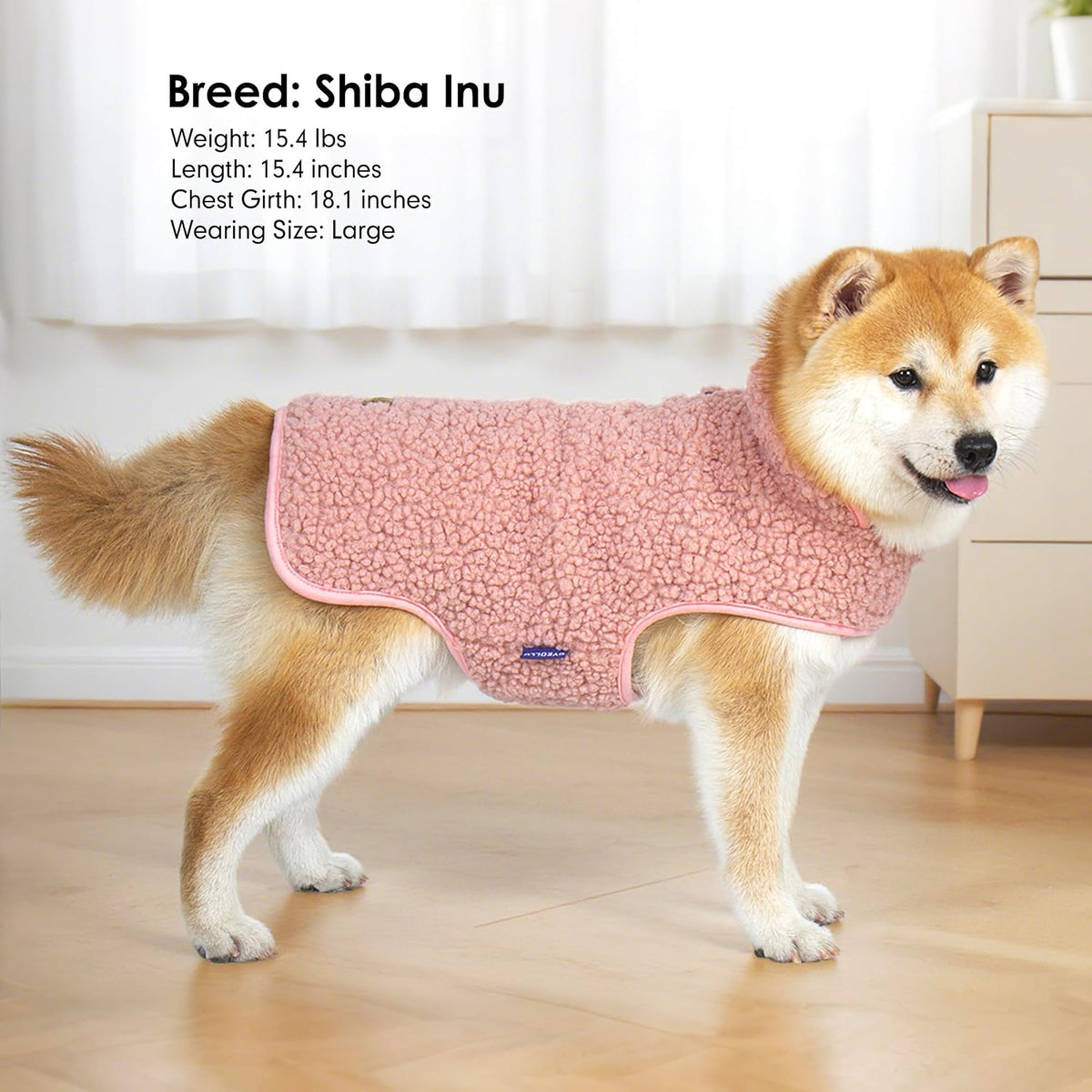 Sherpa Dog Coat Reversible Dog Jackets for Small Dogs, Pink, M – Essentials for Dogs - 1# Pink / Medium (10-15lbs) - image 3