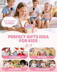 YLL Karaoke Machine for Kids - Pink-4 Mics - image 3