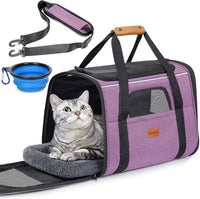Morpilot Cat Carrier Soft for Large Medium Cats and Puppy up to – Essentials for Dogs - Purple / 18.0"L x 12.5"W x 14.0"H