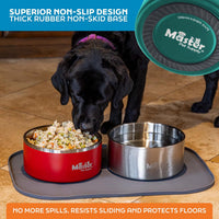 Master Pet Supply Stainless Steel Dog Bowls 128 oz Heavy Duty Aqua Sky – Essentials for Dogs - Emerald Sea / 16 Cups (128 oz) - image 3