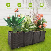 Large Planters for Outdoor Plants pots Elevated Garden Boxes Raised Garden Bed Garden Patio Balcony Deck to Planting Flowers Vegetables Tomato and Herbs