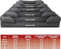 The Dog’s Bed, Dog Bed XXL Grey 51.5x39, Memory Foam, Pain Relief: Arthritis, Hip & Elbow Dysplasia, Post Surgery, Lameness, Supportive, Calming, Waterproof Washable Cover, Veterinary Approved