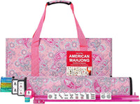American Mahjong Game Set, 166 Quality White Tiles - Pink