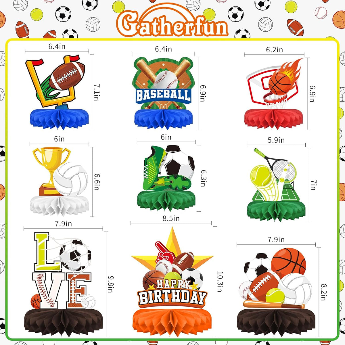 Halloween Party Decorations - Multicolor / Sports - image 2