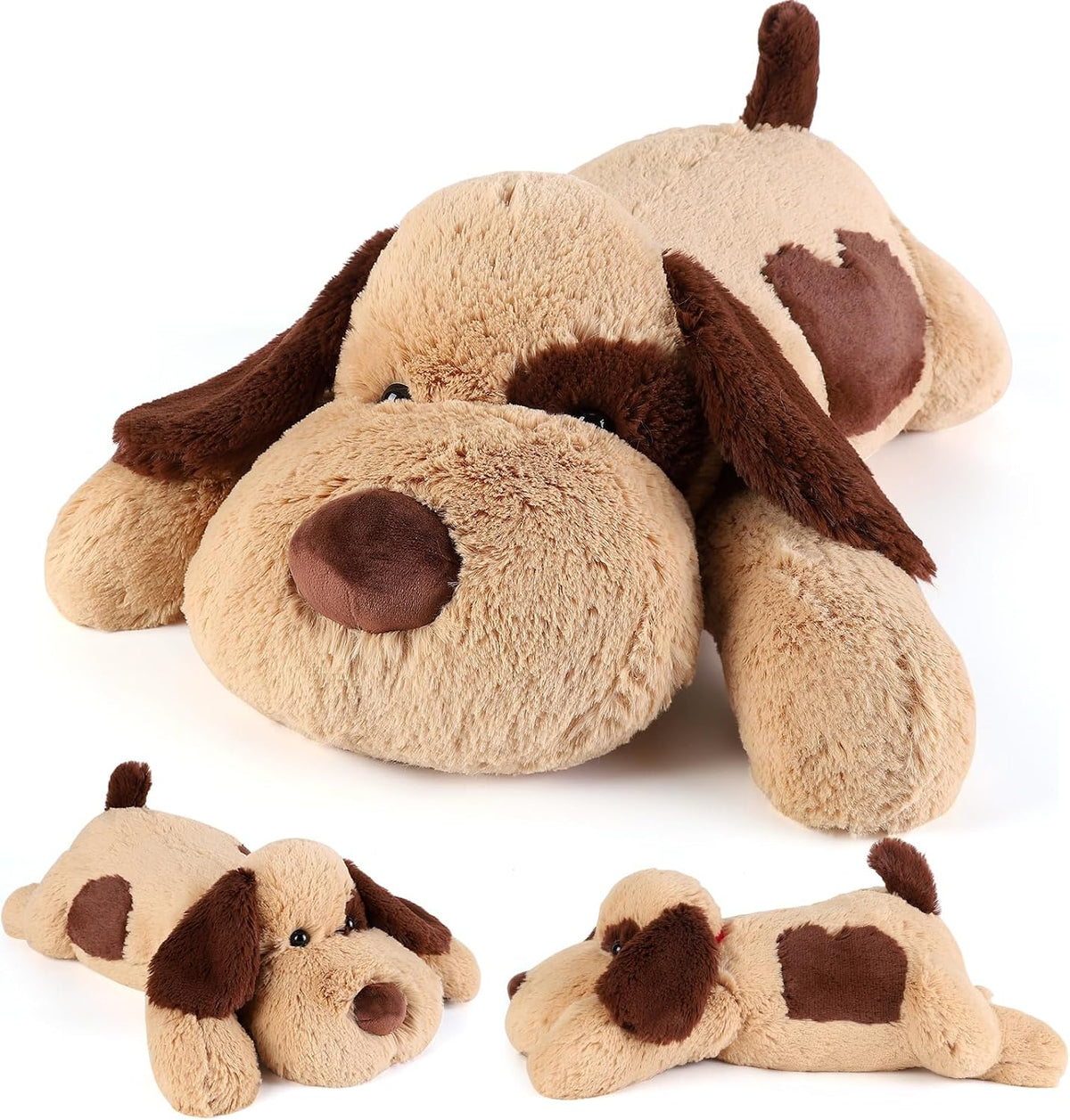 meowtastic Dog Weighted Stuffed Animals, Plush Pillow for Kids – Fun for Kids & Family - Brown Dog / Large / Dog