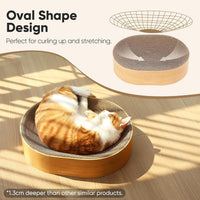 FUKUMARU Cardboard Cat Scratcher Bed - Wood - image 4