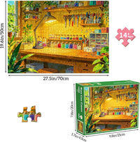 1000 Piece Puzzles for Adults, Premium Magic Book Jigsaw Puzzle – Fun for Kids & Family - Warm Cozy Corner - image 2