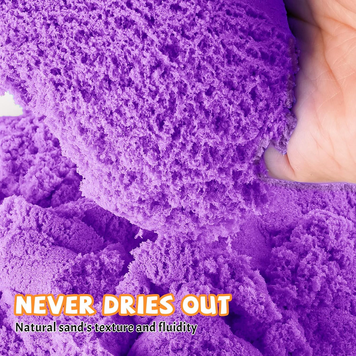 NiToy FlexiSand Toy Sand 2.2Lbs Moldable Sensory Sand for Kids - Purple - image 3