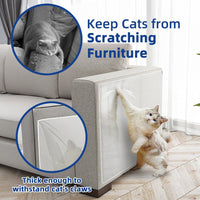 TOOSOFt Anti Cat Scratch Furniture Protector Clear Vinyl 196.9"x16.5" – Essentials for Cats - 196.9"x16.5" - image 3