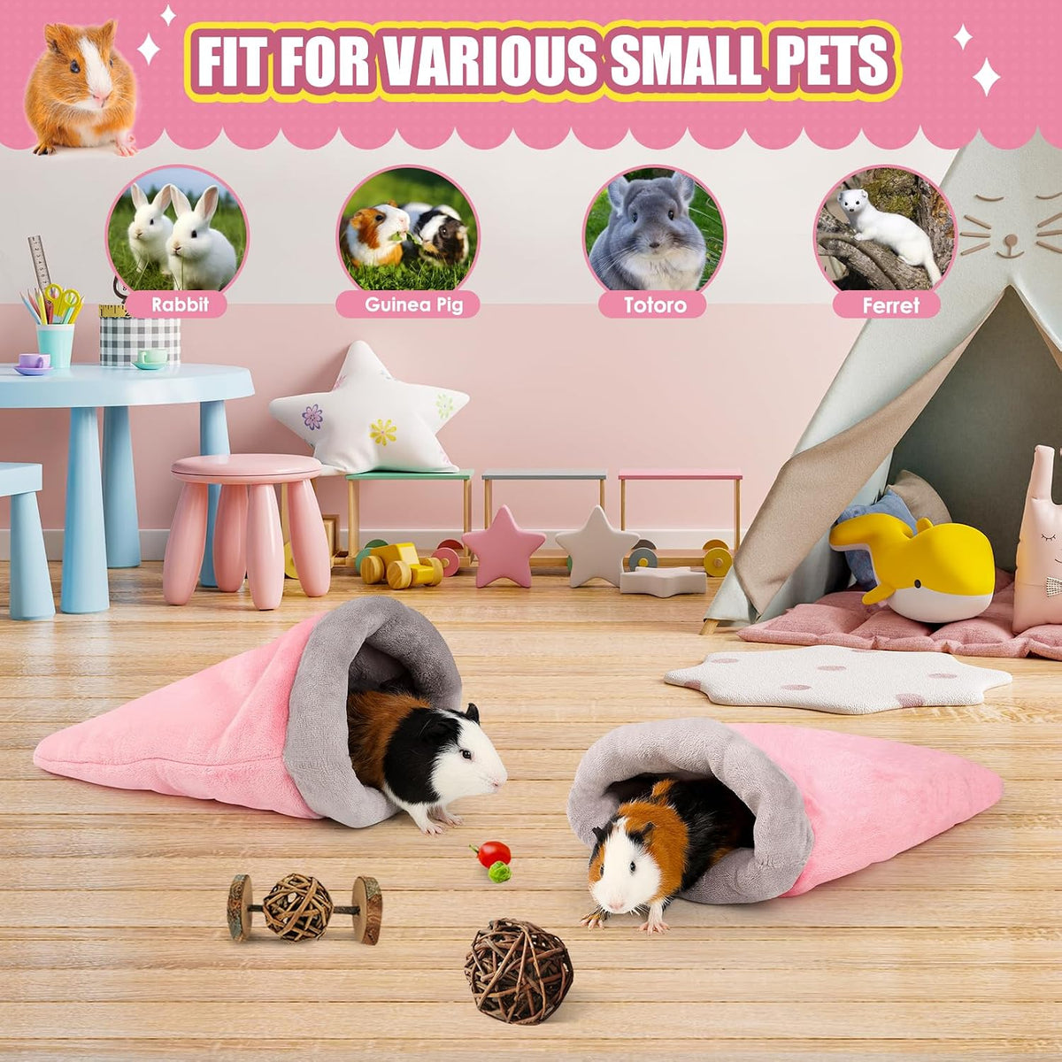 Guinea Pig Hideout, Guinea Pig Bed - Sleeping Bag - image 4