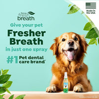 TropiClean Fresh Breath Oral Care Spray for Dogs & Cats | Dog Breath Spray | Mint Breath Freshener | Pet Bad Breath Treatment | Made in The USA | 4 oz