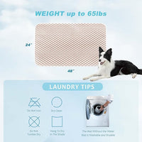 MICROCOSMOS Pet Cooling Mat & Sleeping Pad- Breathable Bubble Surface, EZ Clean. Keep Cooling for Pets, Kids and Adults in Summer.(Brown, 48" x 24")