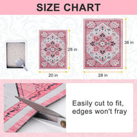 Cat Litter Mat, 20" x 28" Litter Trapping Mat, Waterproof – Daily Care for Cats - Retro_pink / 20x28 Inch (Pack of 1) - image 3