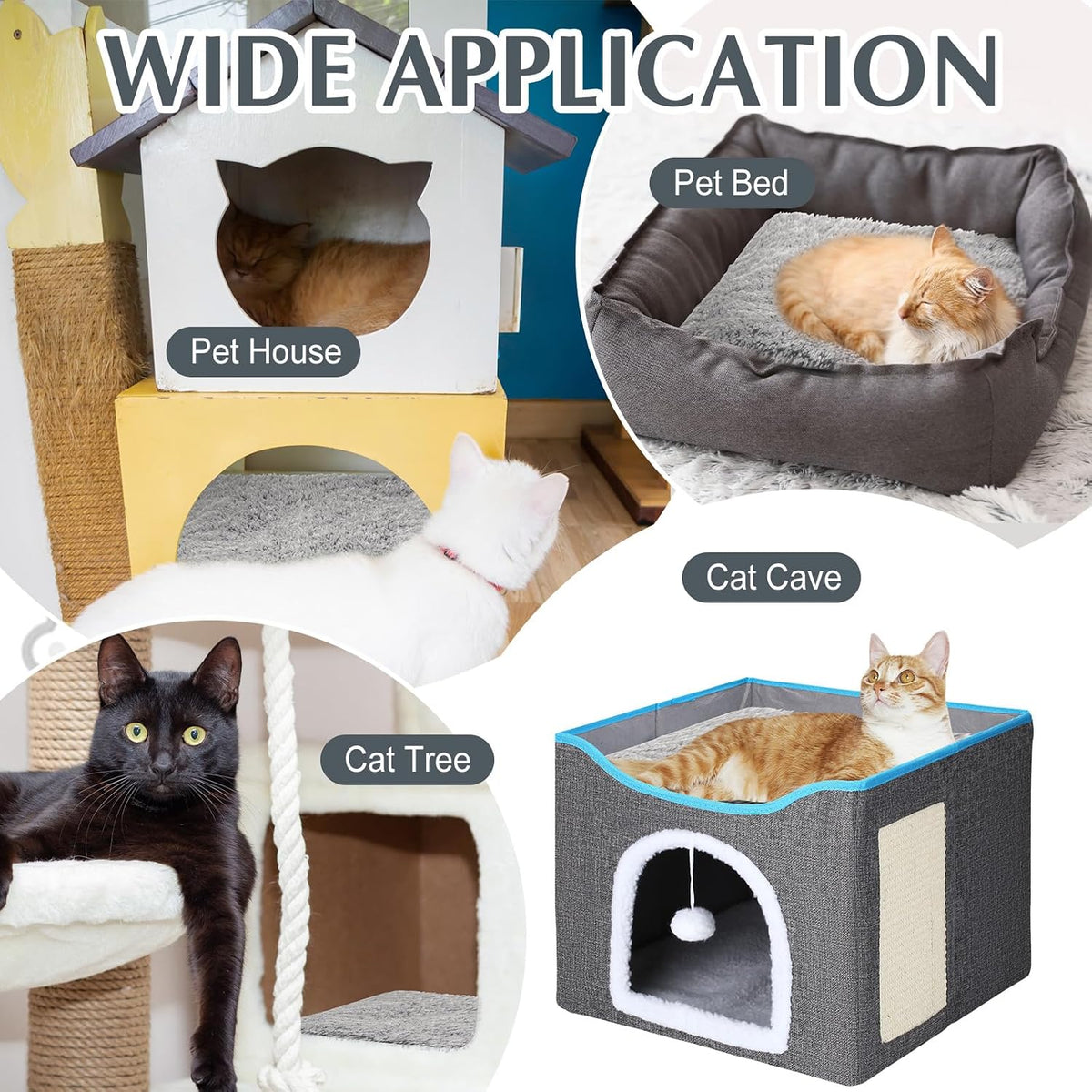 Drydiet 4 Pack Self Warming Cat Mat for Pets - 12 x 12 Inch / Gray / Solid - image 4