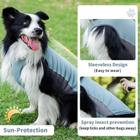 Dog Cooling Vest with Soft Stretchy Sun Protection, XL - X-Large (62-77lbs) / Misty Glade - image 3