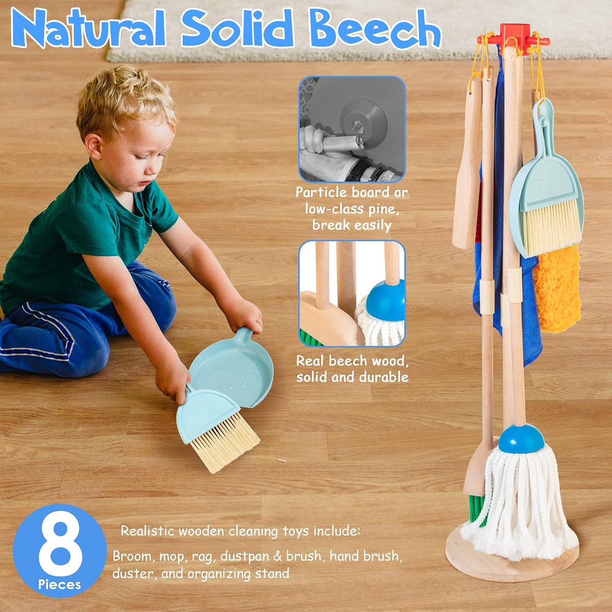 WOODMAM Wooden Kids Cleaning Set - Standard Edition - image 3