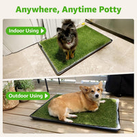 Dog Grass Pad with Tray for Dogs Puppy Potty Training to Pee & Poop - 3-layered design / XXL-45.1"x29.1" - image 3