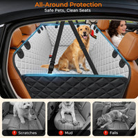 URPOWER Dog Car Seat Cover for Back Seat - Light Gray / Standard - 54" Length - image 2