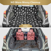 SUV Cargo Liner for Dogs - Trunk Cover for SUV with Bumper Flap Protector – Essentials for Dogs - Paw Print / Extra Large: 55'' x 106" - image 3