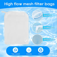 10pc Filter Media Bags for Aquarium - 3.93"x5.9" - 10pack / White - image 3