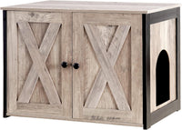 Cat Litter Box Enclosure, Hidden Litter Box Furniture - Greige