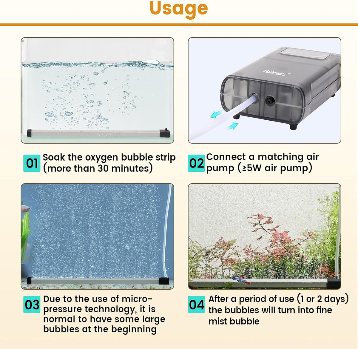 hygger Aquarium Bubble Strip - 13.8 Inch - image 4
