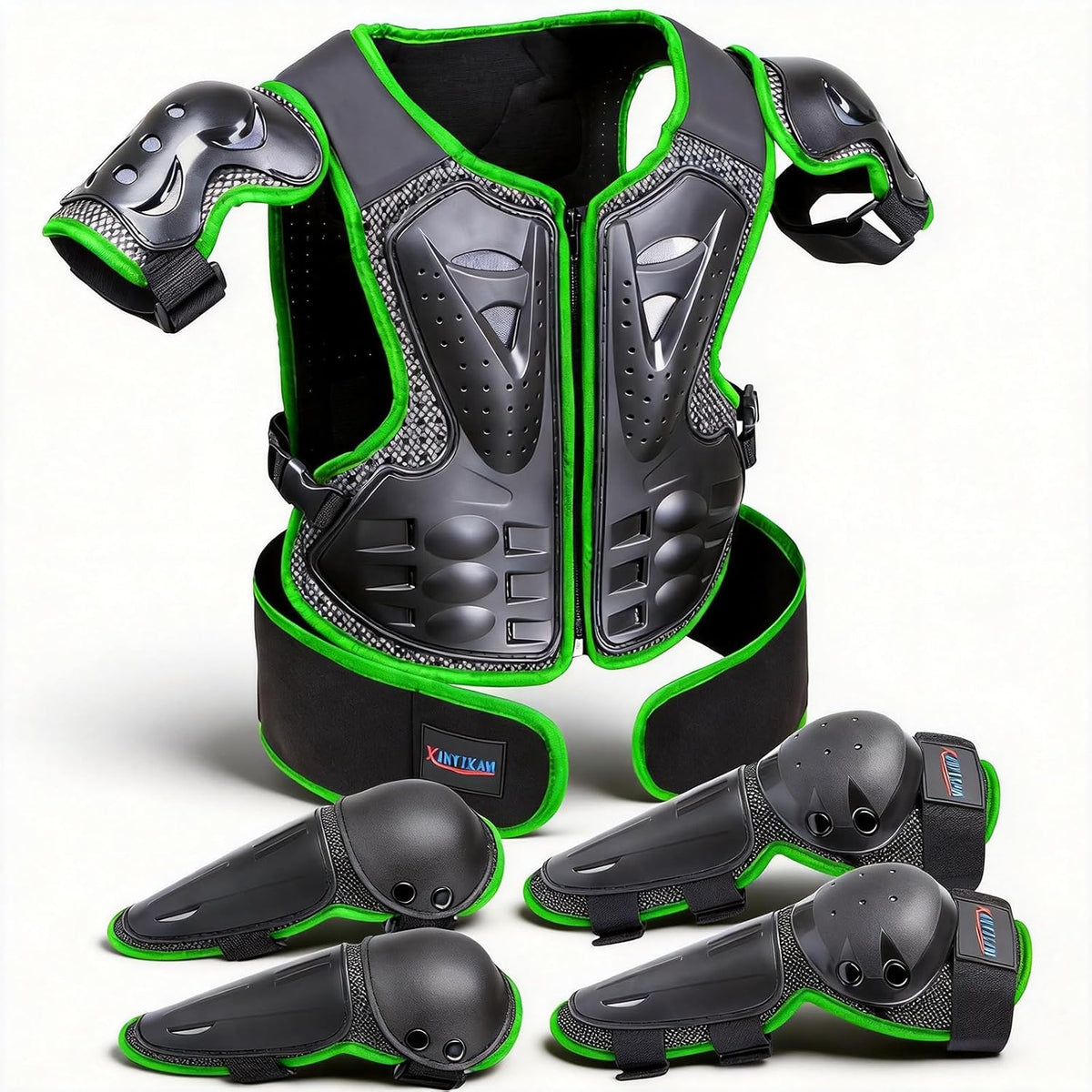 DBaoXiaoMu kids dirt bike gear armor vest suit with chest, back, knee and elbow protection - view 4