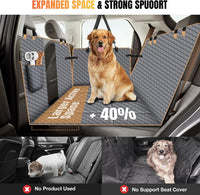 Hard Bottom Dog Car Seat Cover for Back Seat, Holds 420lbs - For Cars/ Mid-Size SUV/ Small Truck / Gray - image 3