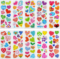 24 Sheets 3D Puffy Stickers for Toddlers Kids Boys Girls – Fun for Kids & Family - Hearts - image 2