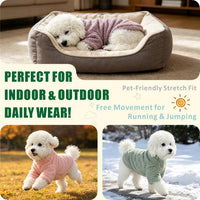 Dog Sweater, Dog Clothes for Medium Dogs Male or Boy - Light pink+Lake green+Light purple / Large - image 4